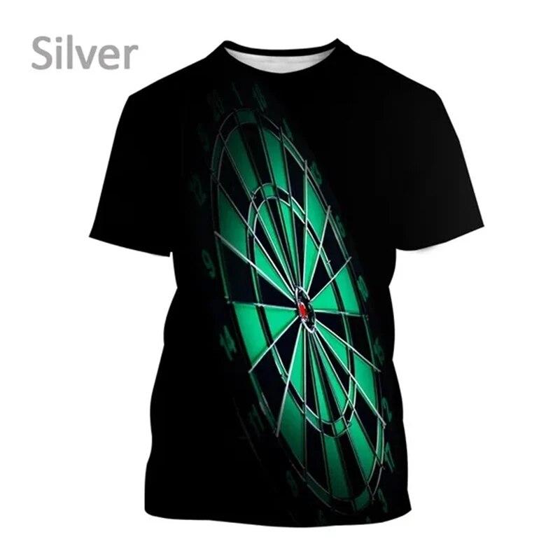 Мужская футболка с коротким рукавом и рисунком дартс, повседневная модная игра в стиле Харадзюку, уличная одежда с 3D принтом, топ Ropa Hombre