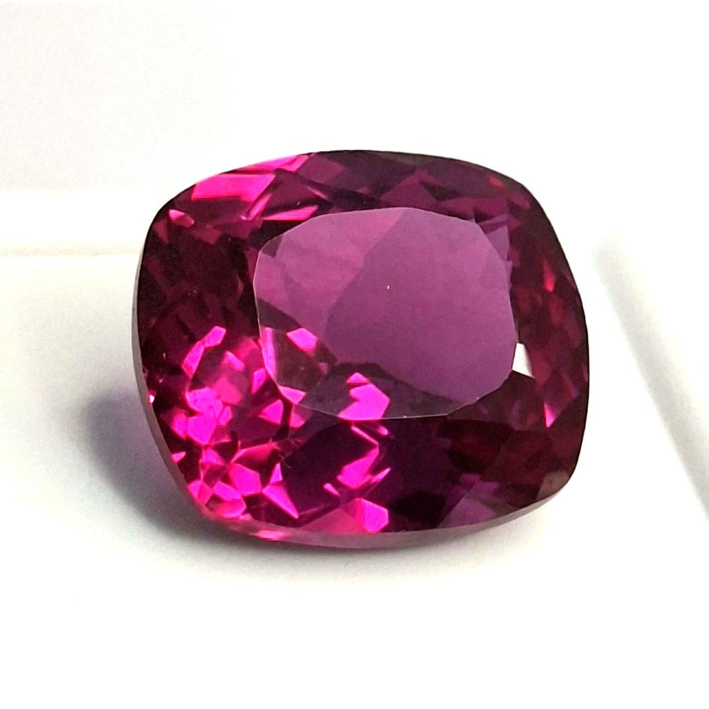 Stunning Natural Rhodolite Garnet 12-14 Ct Cushion Cut Certified Loose Gemstone