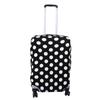Elastic Dust Proof Travel Suitcase Protective Cover Luggage Protector(Black White Dots S18-22")