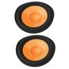 2PCS Orange Paper Speaker Cone Rubber Surround Drum Paper Subwoofer Cone  Subwoofer Replacement