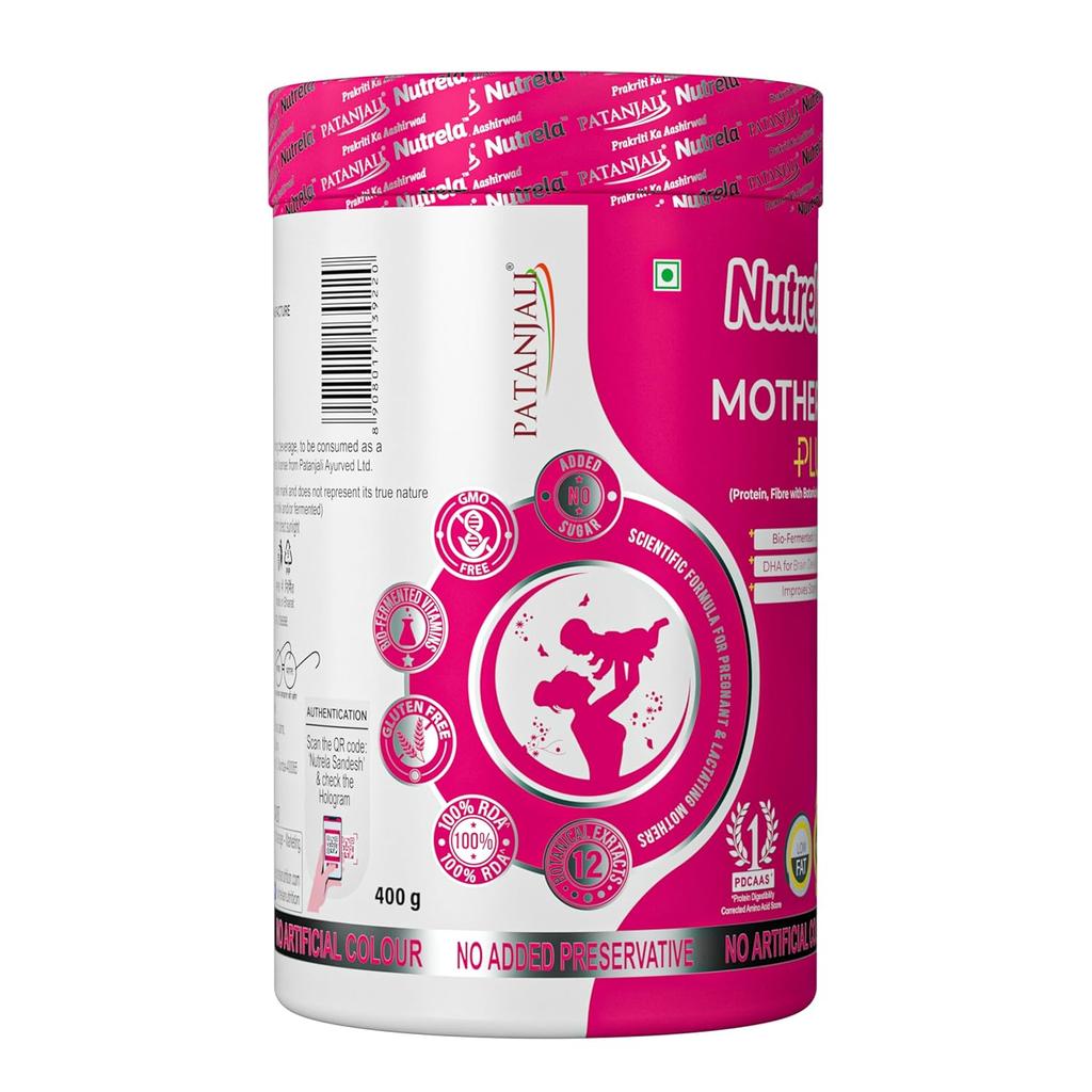 Nutrela Mother's Plus Добавка с белком 400 г | Высокое содержание белка и клетчатки для беременности и лактации
