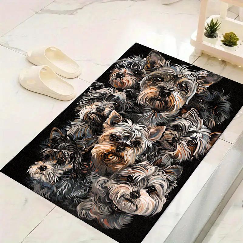 Pitbull Yorkshire Carpet Rug for Living Room Bedroom Home Sofa Decoration,Kids play Non-slip Floor Mat