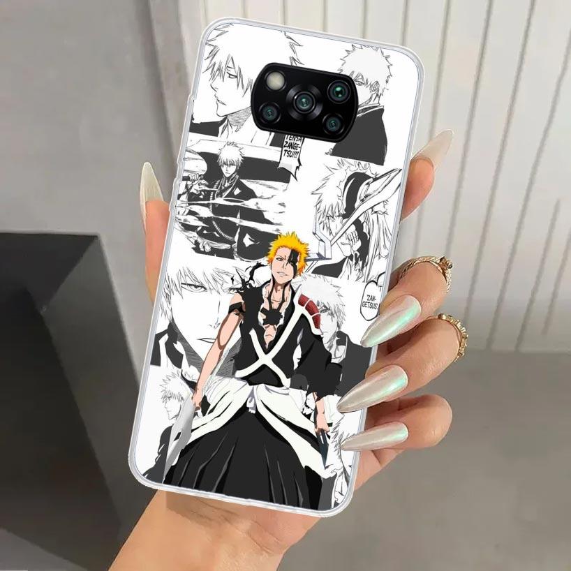 Чехол для телефона Bleach Аниме Ичиго Кенпачи для Xiaomi Poco X5 X6 X7 Pro F7 Ultra M7 Redmi 15 15C 13 13C 12 12C 10 10A 10C 9 9A 9C 9
