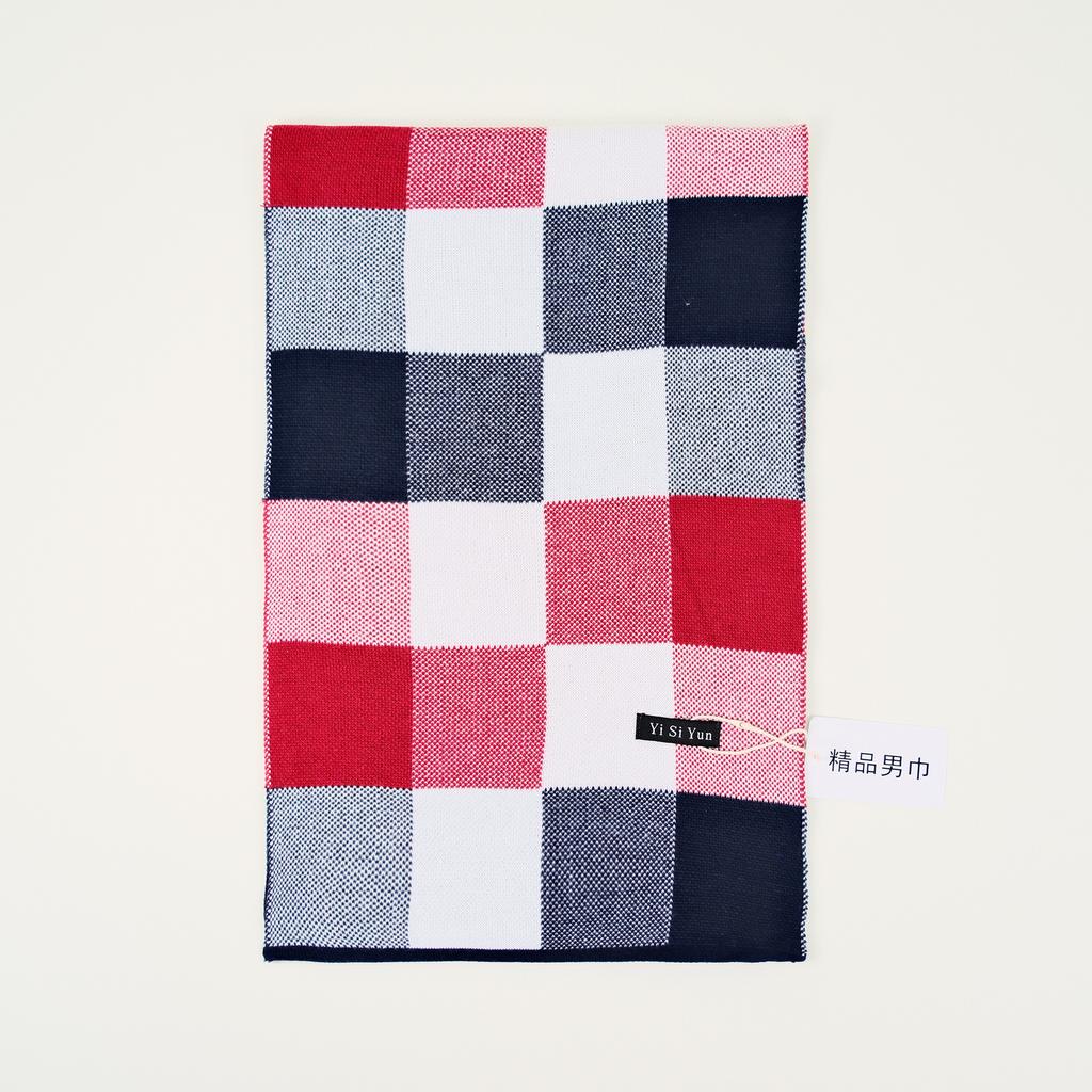 Men's Classic Winter Scarf Cashmere Feel Winter Scarves Long Formal Soft Scarf for Men Casual Scarves Luxuriously Plaid Scarf