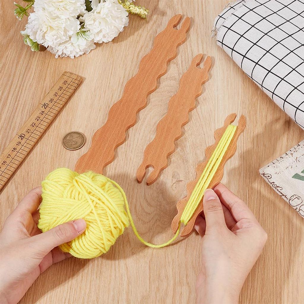 3 Pieces Of Wooden Weaving Tools, DIY Weaving Tools Wool Knitting Thing Wooden Weaving Tools For Arts And Crafts