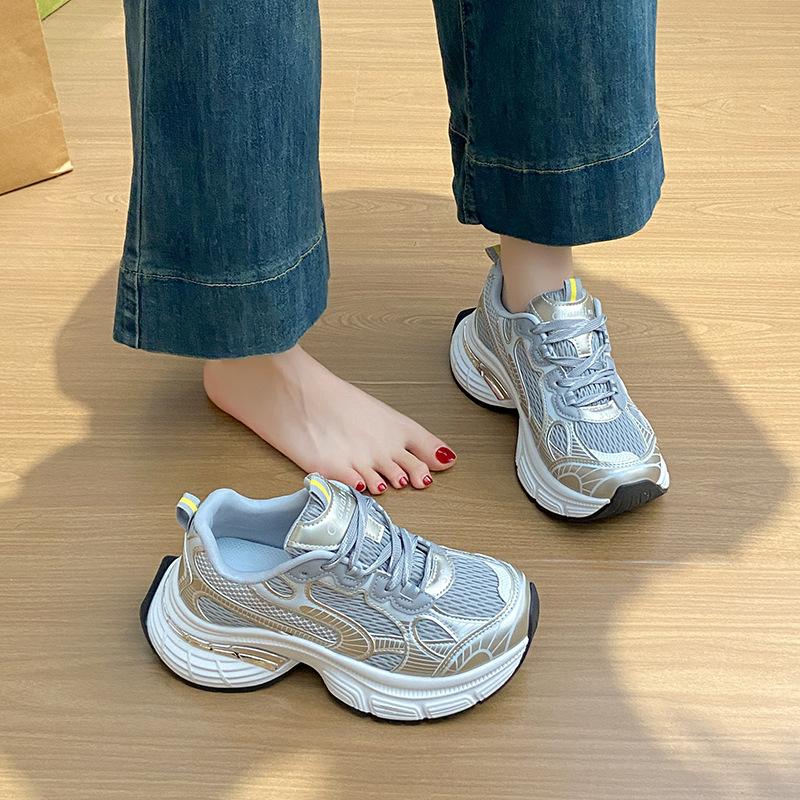New Dad Shoes Women's Summer Student Sports Running Shoes Casual Shoes with Heightened Thick Soles
