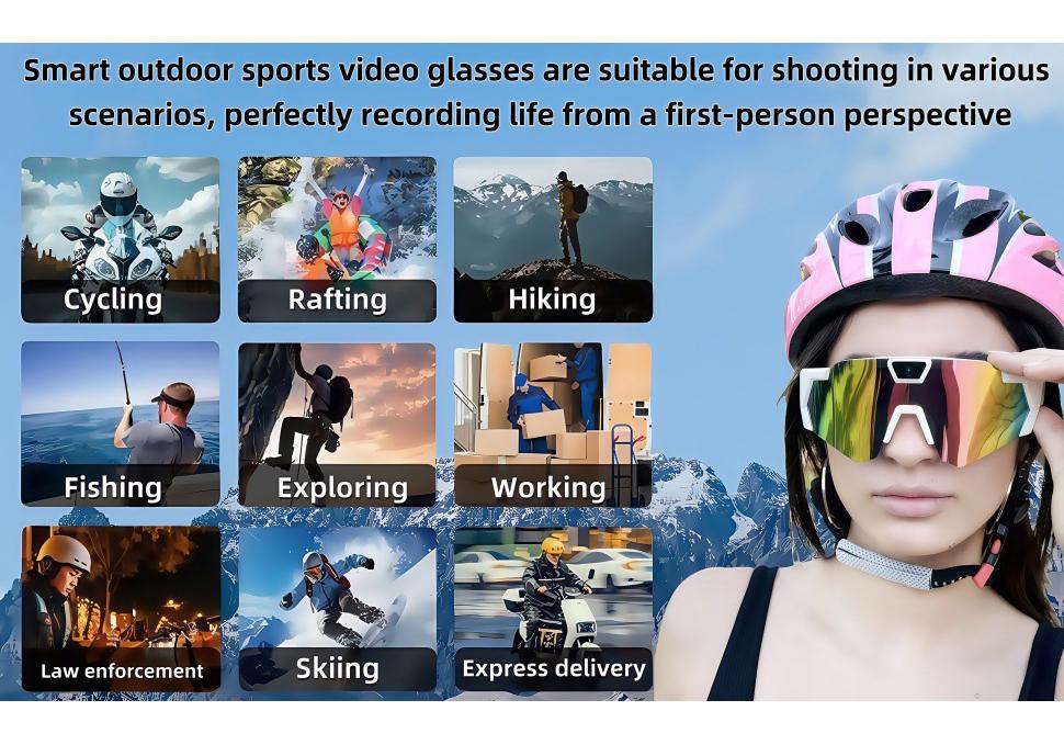 WiFi Smart Sunglasses with HD Camera for Video Recording & Photo Capture