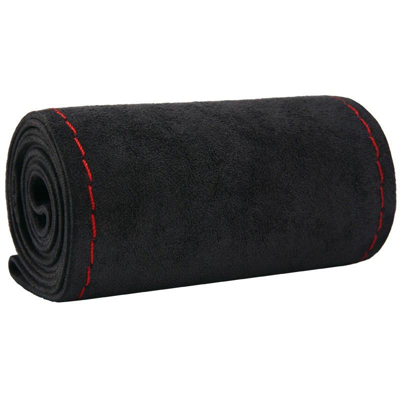 Suede Car Steering Wheel Cover 38cm DIY Hand Sewing Braiding Cover For Nissan Qashqai Juke Leaf Micra K12 Note Patrol Xtrail