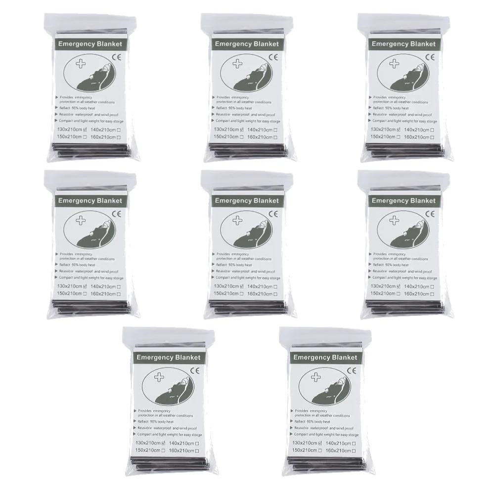 1-10 шт. Аварийное ветрозащитное водонепроницаемое фольгированное термоодеяло для выживания на открытом воздухе, аптечка первой помощи, военный спасательный походный набор
