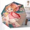 Сакура Авалон Автоматический Открывающийся/Закрывающийся Мультяшный Зонт Милый Зонт с Милым Дизайном, Портативный 3-Складной Компактный Зонт для Мужчин и Женщин