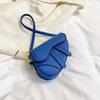 Stylish Cross-border Shoulder Bag 2023 Summer Pure Color Pu Saddle Bag Wholesale