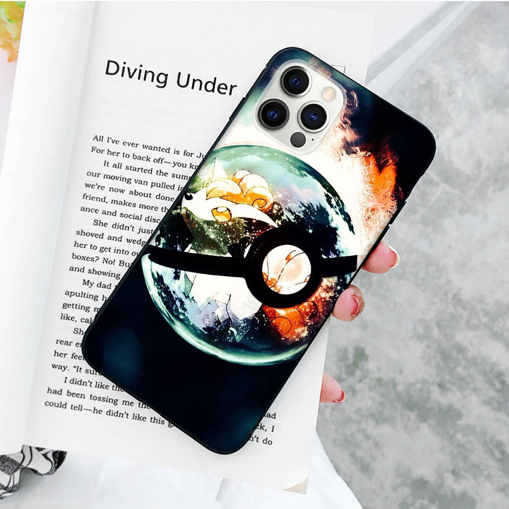 JP36 Pikachu Pokemon Black Soft Case for Xiaomi Poco X6 X4 M5 M6 F5 F6 C65 C55 C50 C51 C40 Pro Redmi 14C A3X 13C 12C 11T 10A 9C Note 7 6 8A Plus