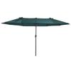 4.6m Double Garden Parasol Green