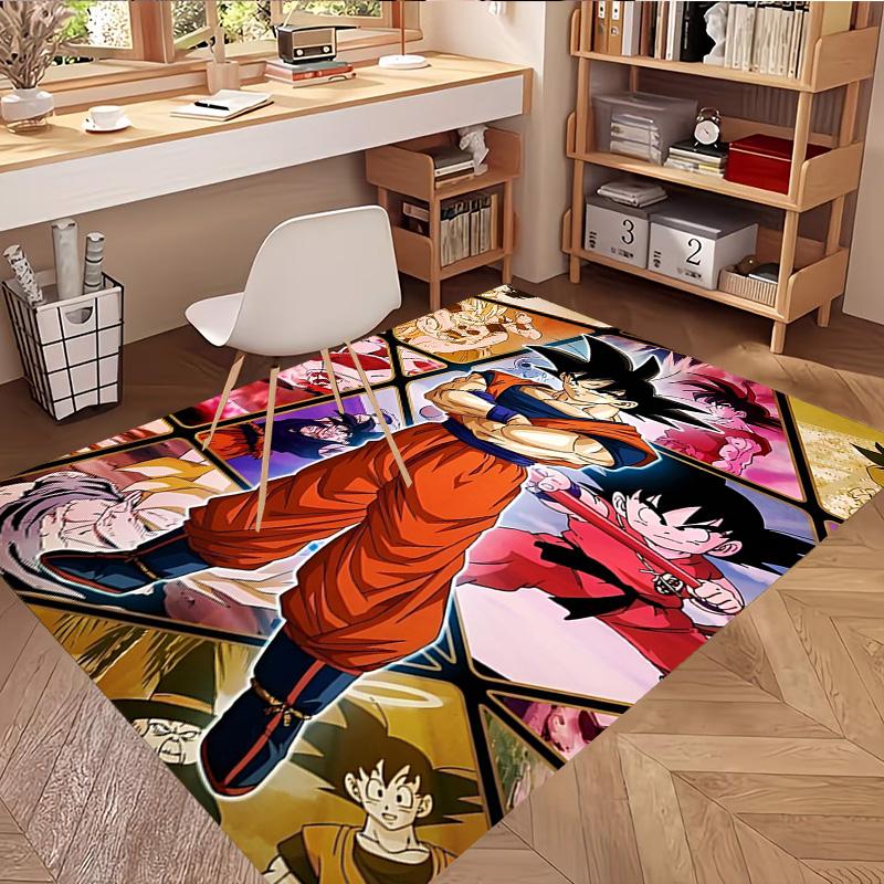 DRAGON BALL Print Rug, Washable Floor Carpet, For Entryway Dorm Laundry Room Office Study, Home Decor Birthday Christmas Gift