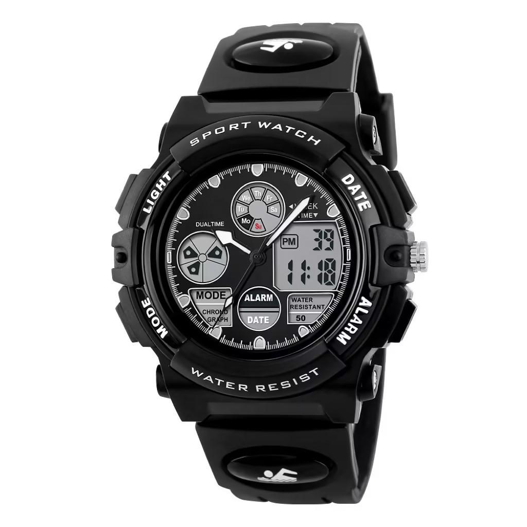 Children's watch waterproof multi-function watch student electronic watch sports electronic watch dual display can be approved