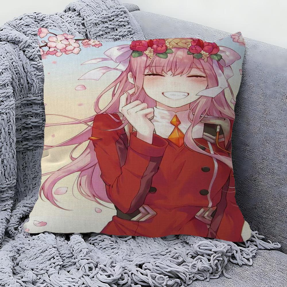 Darling In The Franxx Зеро Ту Подушка Подарок Домашний Офис Украшение Спальня Диван Автомобильная Наволочка Чехол 45x45