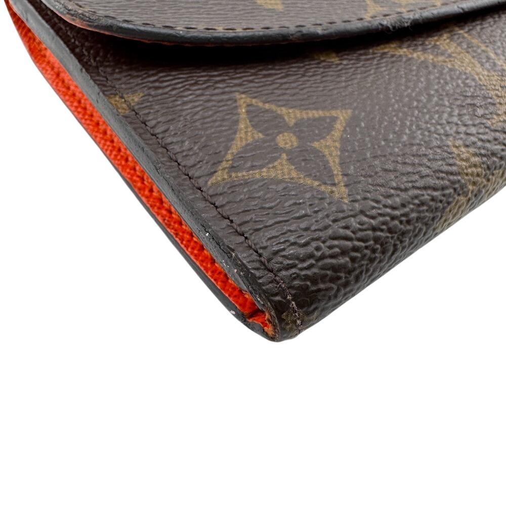 Louis Vuitton M61578 Кожаный кошелек Monogram Emily Коричневая кожа Женский Б/у