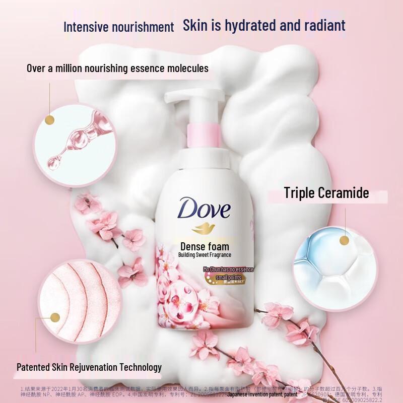 Dove Niacinamide Amino Acid Bubble Shower Gel - Cherry Blossom