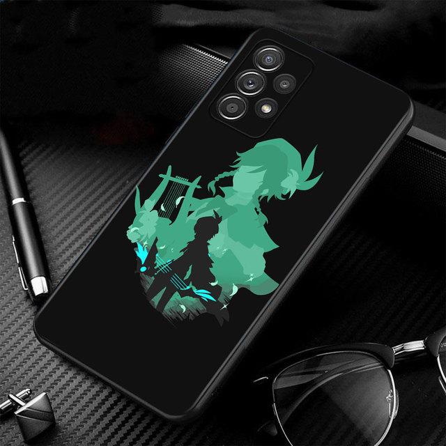Телефон Funda Genshin Impact аниме для Samsung Galaxy A71 A52 A41 A51 A02s A12 A21s A72 A32 4g A31 A53 A23 A13 A52s 5g Capinha