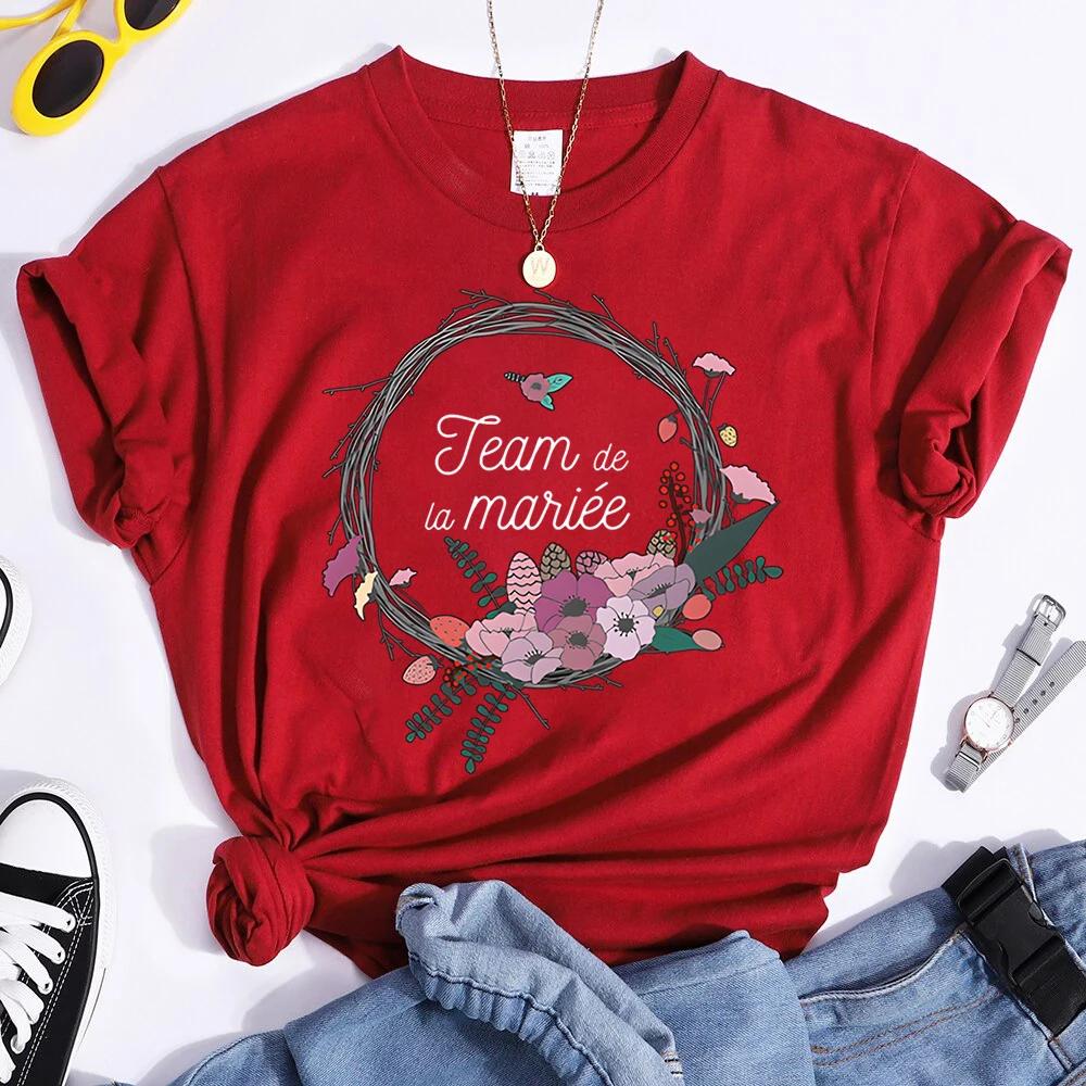 Футболка для подружек невесты Team Bride, парная, топы для свадебной вечеринки, футболка EVJF для команды невесты, подарки для девичника, КРАСНЫЕ футболки для девичника
