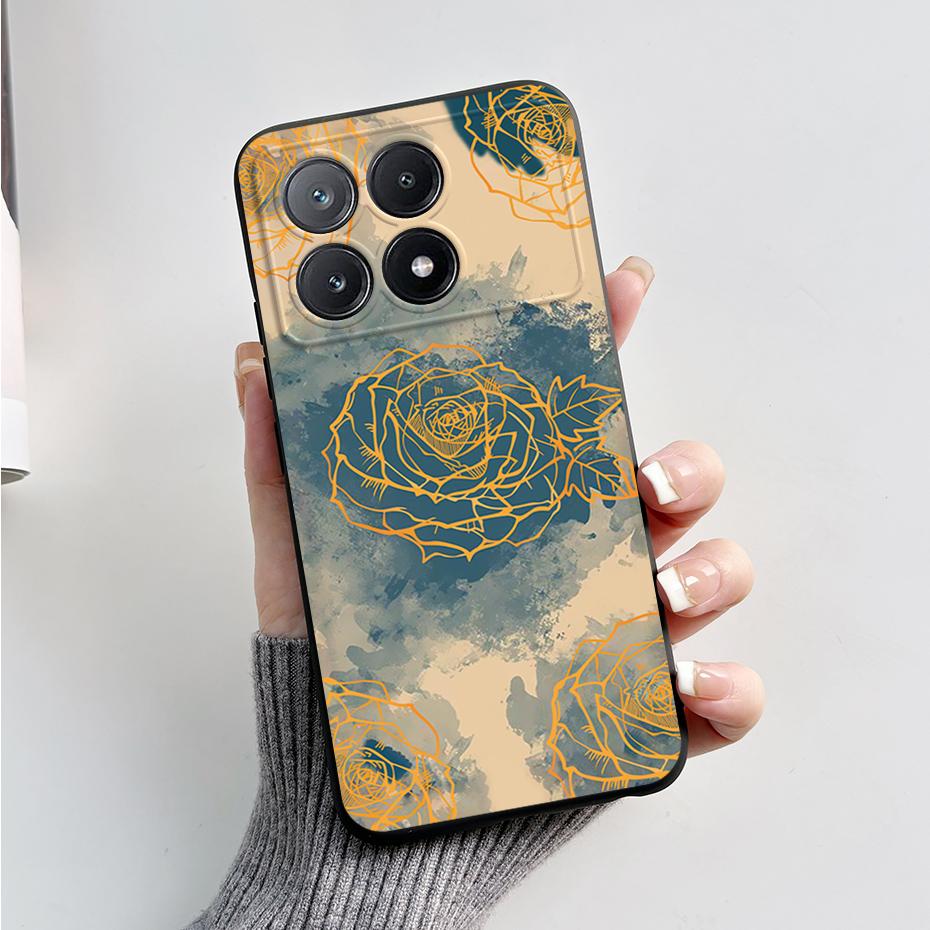 Для Xiaomi Poco X6 Pro Чехол Стильный Расписной Силиконовый Бампер Ударопрочный Чехлы для Телефона Чехол Coque Для Xiaomi Poco X6 Pro 5G Fundas