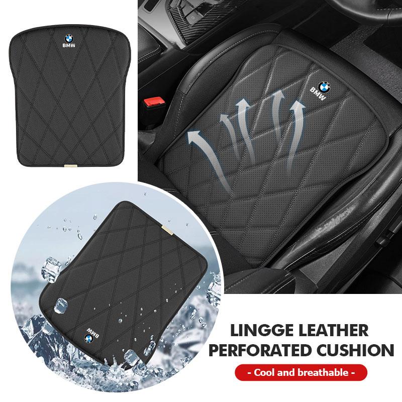 KHQB5 Car Leather Seat Cover Protector Anti-slip Seat Cushion Driver Front Seat Mat Protective Pad For BMW G30 G20 M3 M5 E91 E92 E93
