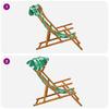 Lounge Chair 2 pcs 3 Position Solid Eucalyptus Wood