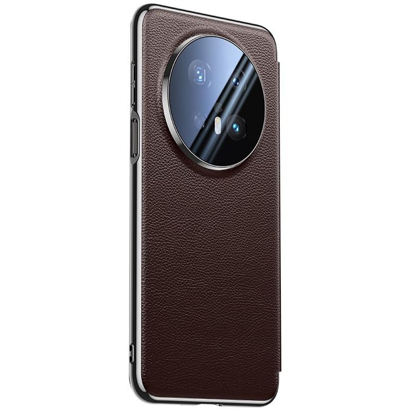 Premium Genuine Leather Flip Case Mate 70 Pro With Magnetic Auto Sleep Wake Shockproof Protection