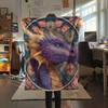 Purple Dragons  Print Flannel Blanket, High quality Comfortable for All Seasons, Home Decor, Warmth and Comfort