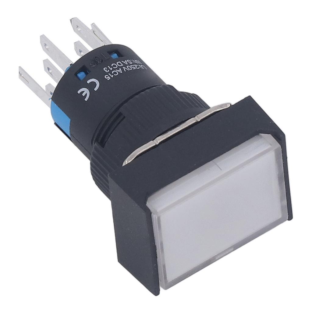 Кнопочный переключатель мгновенного действия с шайбой ABS со встроенным индикатором для электробытовой техники