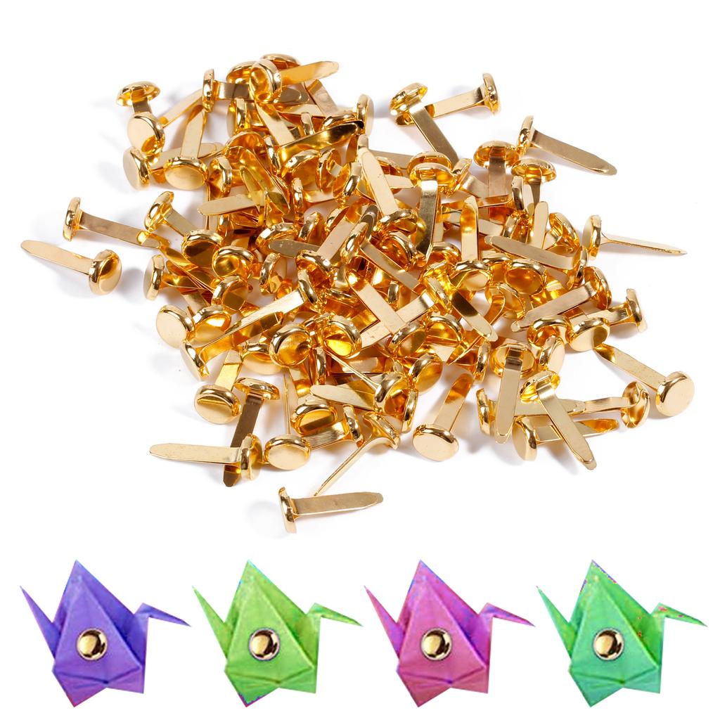 100 шт. Бумажные скрепки Разъемные штифты Клипсы с круглой головкой для школы офиса скрапбукинга бумаги Бумажные скрепки Поделки DIY Золото