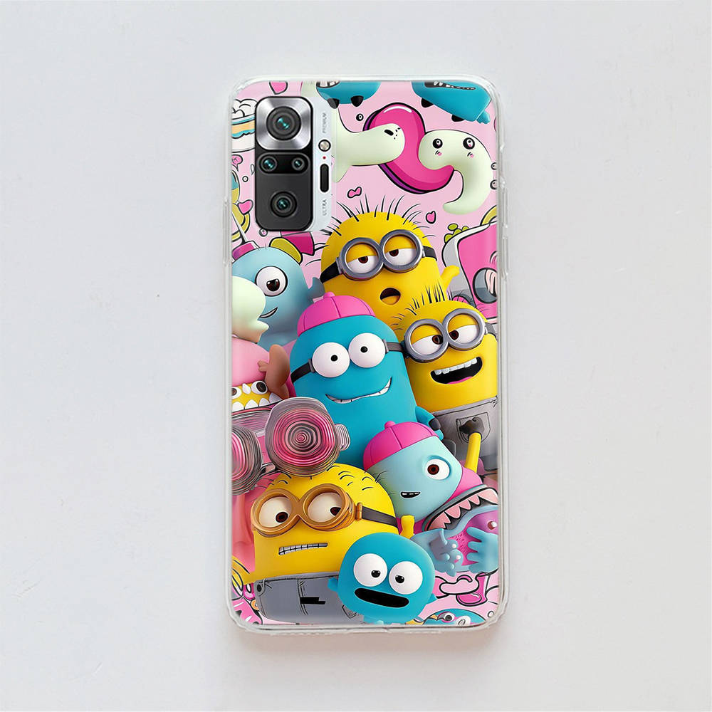 Прозрачный чехол для Samsung A04 A14 A23 A34 A54 M23 M33 M52 M53 Realme Narzo 50 50I 50a Prime C35 C55 C30S 10 9 Pro M-75 Забавные миньоны