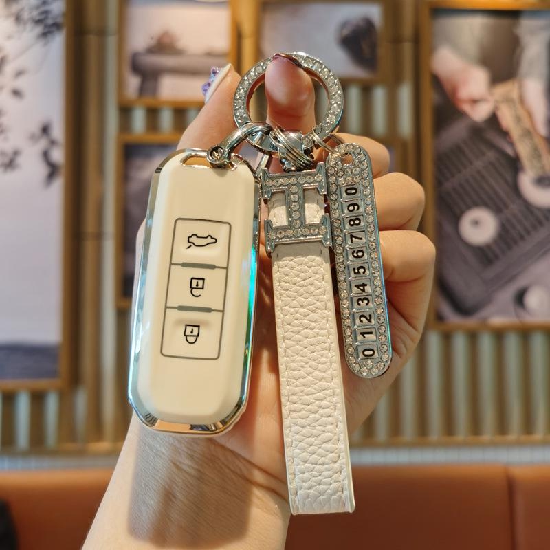 Чехол для ключа автомобиля Baojun для моделей 510, 730, 530, 560, 360, E200/E100, 310W, Wuling Mini - Женский дизайн