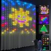 SMART LED Curtain String Light Bluetooth Programmable RGBIC Outdoor Fairy Christmas Light Garland Decor DIY Pattern Text Display