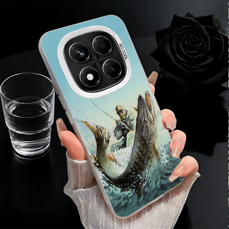 Hunting Fishing Man Soft Phone Case for Xiaomi Redmi Note 13 14 15 Pro Plus 12S 12 11S 11 11T 10S 10 Shockproof Cover Back Shell