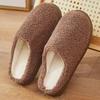Женские послеродовые тапочки из хлопка и меха на каблуке — уютные, нескользящие, однотонные домашние тапочки для осени/зимы
