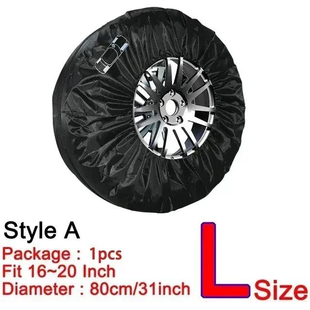 AD Universal 4Pcs Spare Tire Cover Case Polyester Car Tyre Storage Bags Automobile Tyre Accessories Auto Vehicle Wheel Protector