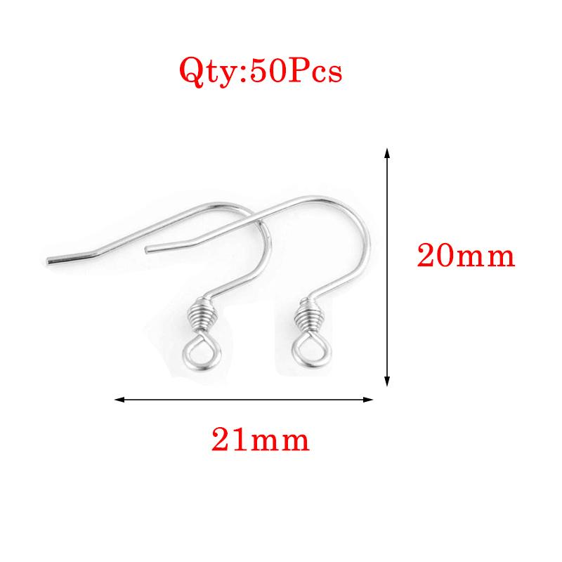 Stainless Steel Earrings Hook For Jewelry Making Hypoallergenic Women Dangle Cross Earring Clasps Fittings Diy Finding