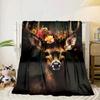 Deer With Floral Crown Blanket Flannel Blanket Throw Blanket Sofa Cover Blanket Soft Premium Blanket Picnic Blanket Tv Blanket Gifts