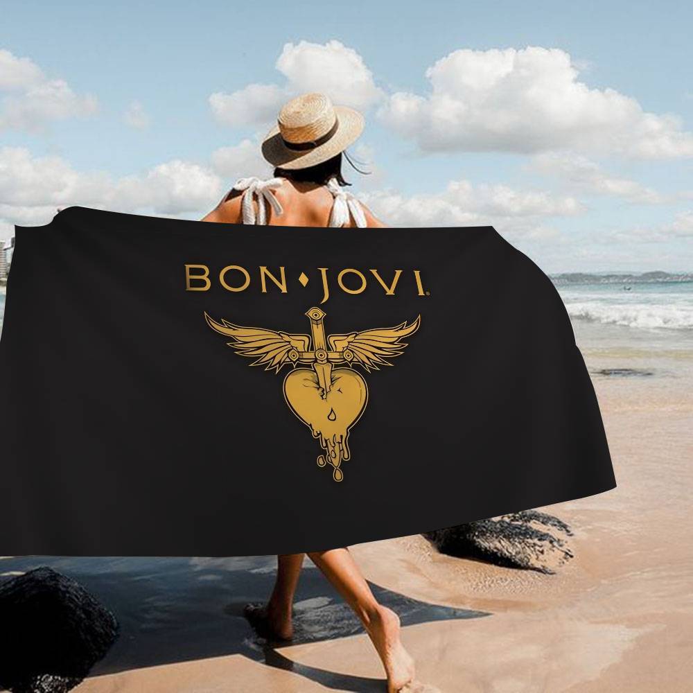 B-Bon J-Jovi Аниме Пляжное Полотенце для Купания Мягкое Впитывающее Мочалка Детские Подарки для Детей Путешествия Кемпинг Спортзал