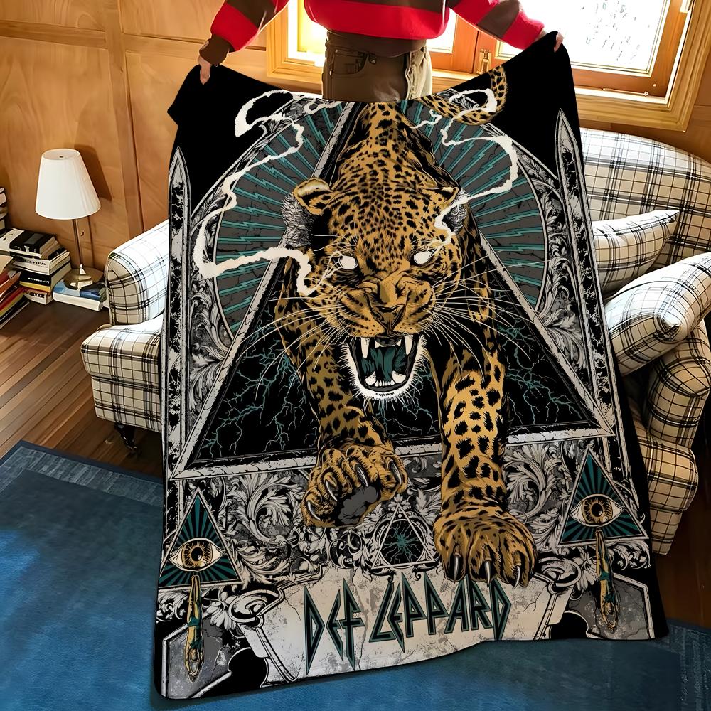 Музыкальное одеяло D-Def L-Leppard, фланелевое, подходит для диванов, кроватей, офисов, путешествий, походных стульев