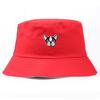 Cute Puppy Embroidered Fisherman Bucket Hats Spring Summer Personality Basin Dog HatOutdoor Travel Sunshade Beach Hat