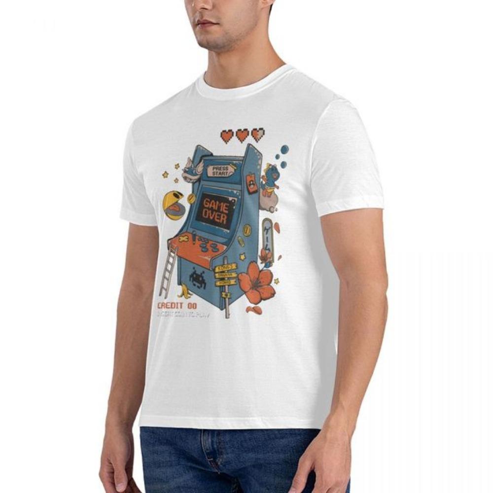 Мужская рубашка Arcade Adventure Crew Neck tshirt oversize Tops Mens T Shirt Clothing Sleeve Tees 3D Printed Shirt
