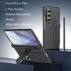 Чехол для Samsung Galaxy Galaxy Z Fold 7 6 5 4 3 с держателем для S Pen и стилусом, Невидимая подставка, Встроенная защитная пленка для экрана, Защитные бамперы для телефона