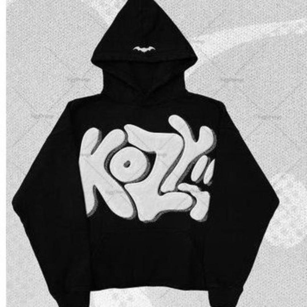 Новый свободный свитер с капюшоном и буквенным принтом в европейском готическом темном стиле