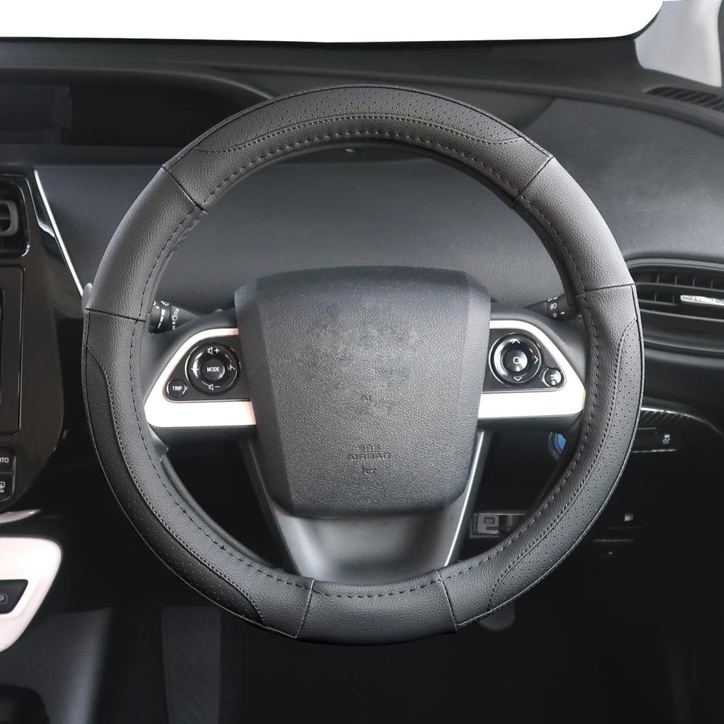 Nishiki Sangyo Tomboy Рулевое колесо Накладка на руль из натуральной переработанной натуральной кожи, Кожа, Кожа, Внешний вид, Антибактериальная, Черный, Маленький, GL-9250