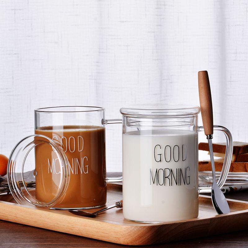 Прозрачная стеклянная кружка в скандинавском стиле, чашка для воды, чашка для молока, большая емкость