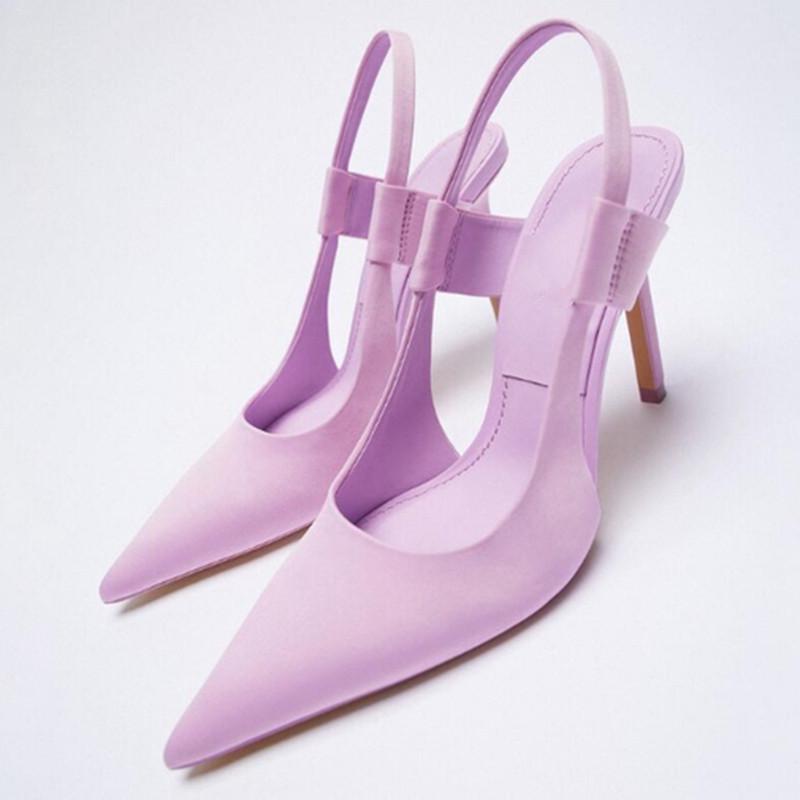 Сандалии Туфли с закрытым носком и ремешками на каблуке. Лоферы без шнуровки большого размера с неглубоким носком. Летние женские новые удобные туфли на шпильке с острым носком.