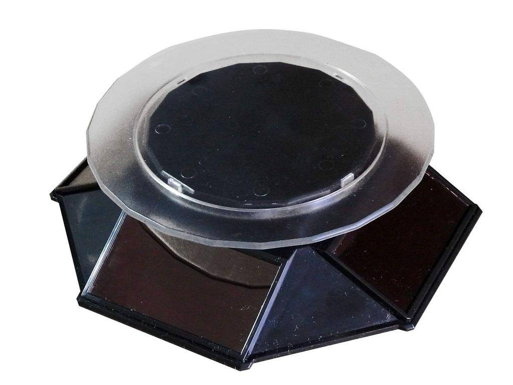 Platz Solar Turntable 120 Black W145 X D157 X H37mm Table Diameter Load Capacity 200g or Less Display Accessories (Turning 80mm/120mm) PMM-12bk