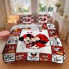 3pcs Love Mickey and Minnie Printed Quilt Set, Includes 1 Quilt Cover and 2 Pillowcases, Machine Washable, Suitable for All Seasons.F057